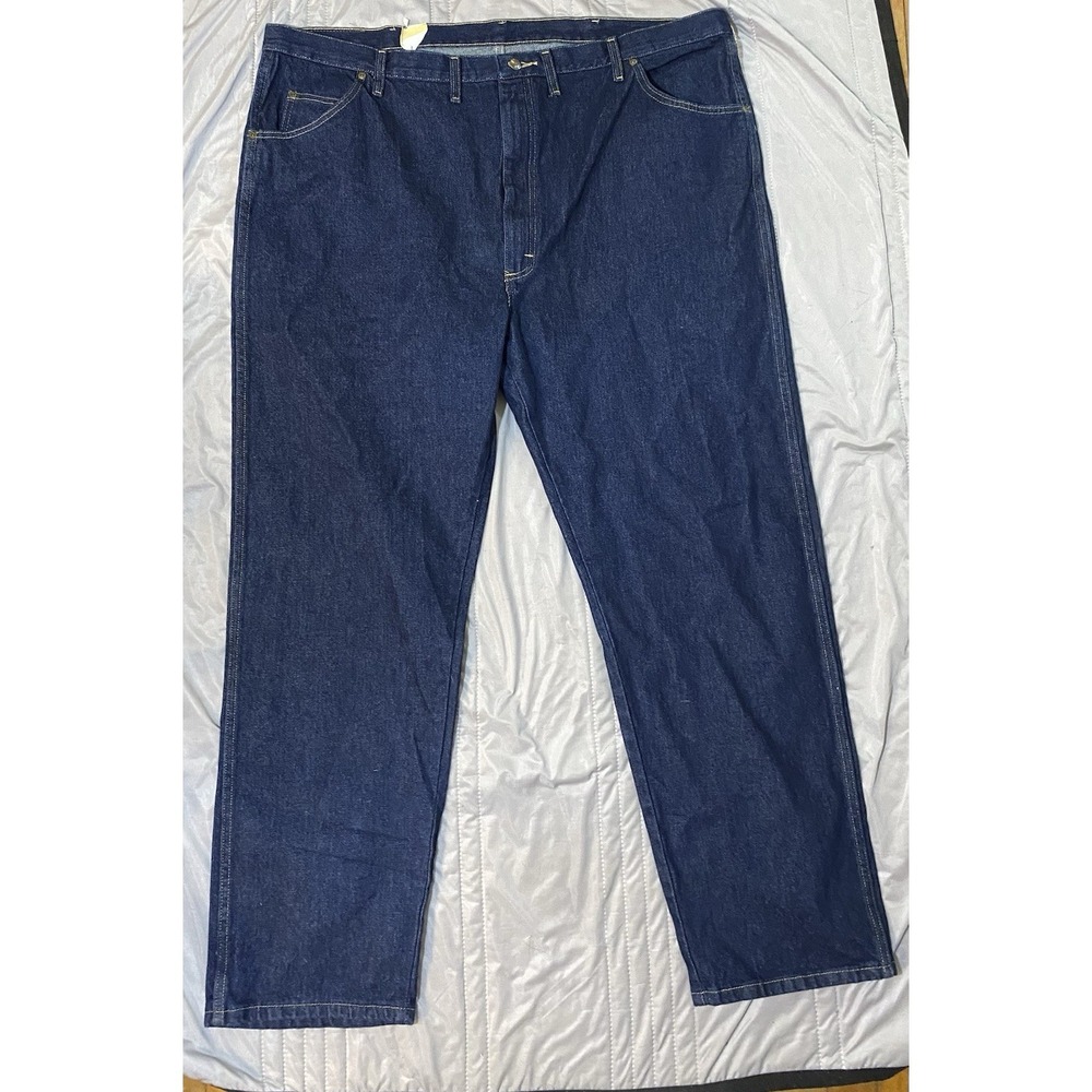 NWT Mens Wrangler 48 x 32 Classic Fit‎ Dark Wash Denim Blue Jeans